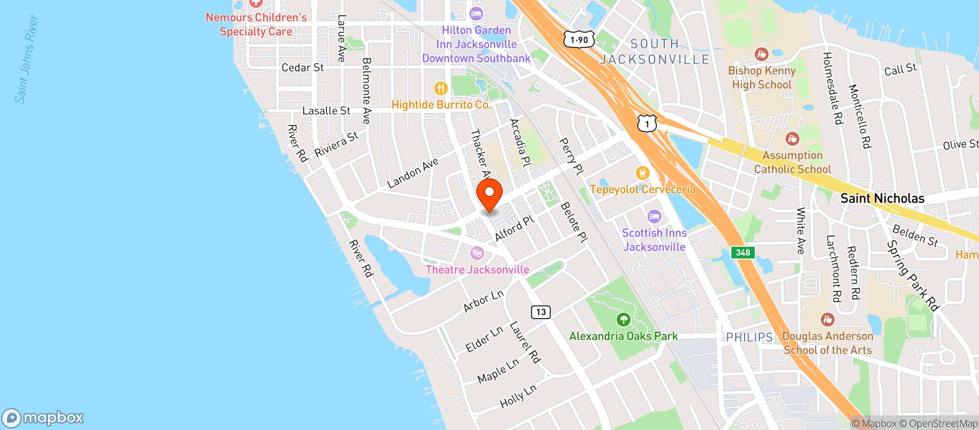 Map showing Gemma Fish And Oyster #0700352004