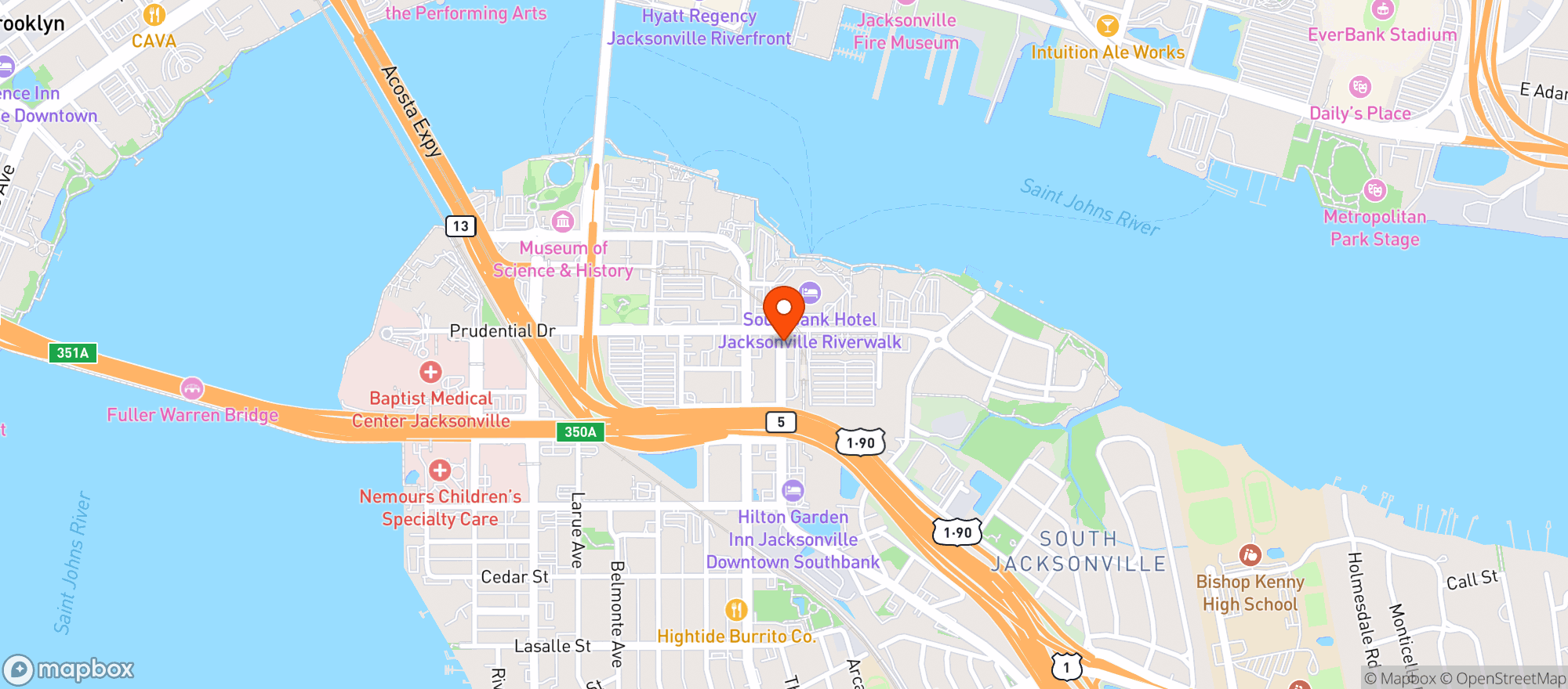 Map showing The Cady Club
