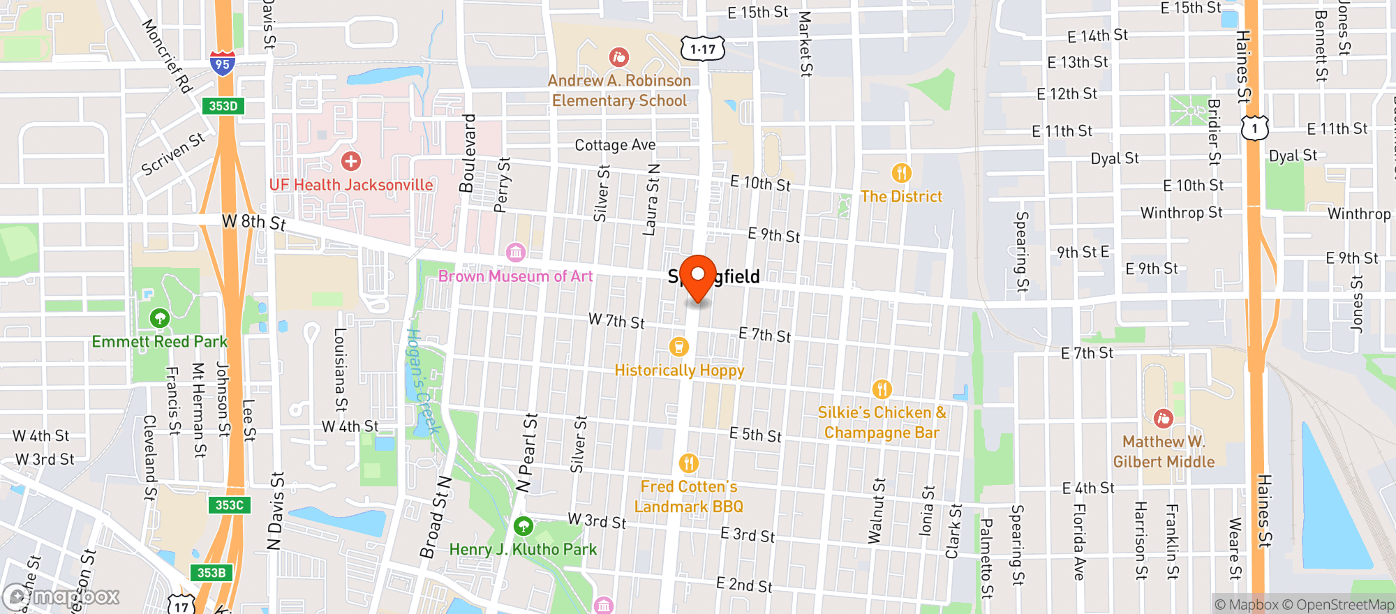 Map showing Juice Wine Bar