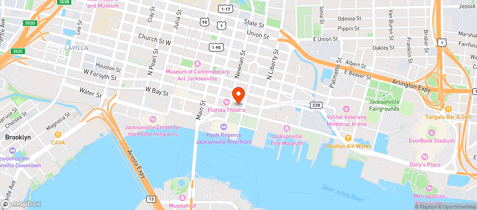 Map showing Ruby Beach Brewing Company