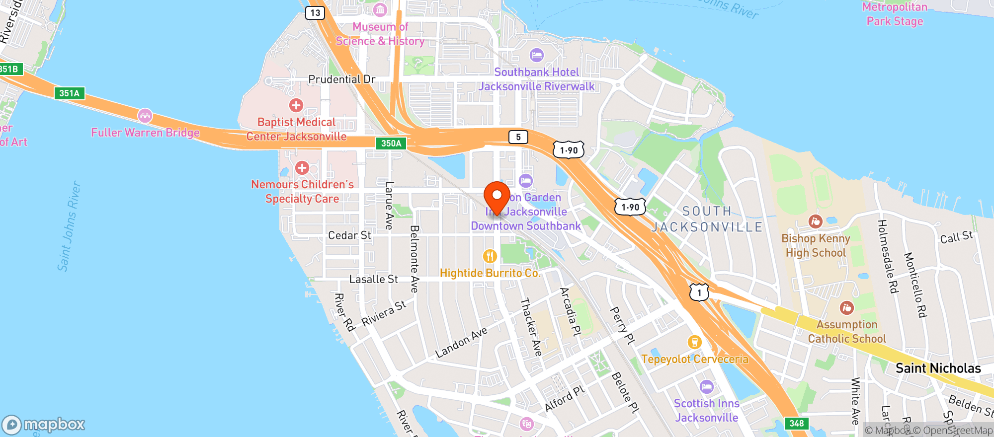 Map showing La Nopalera