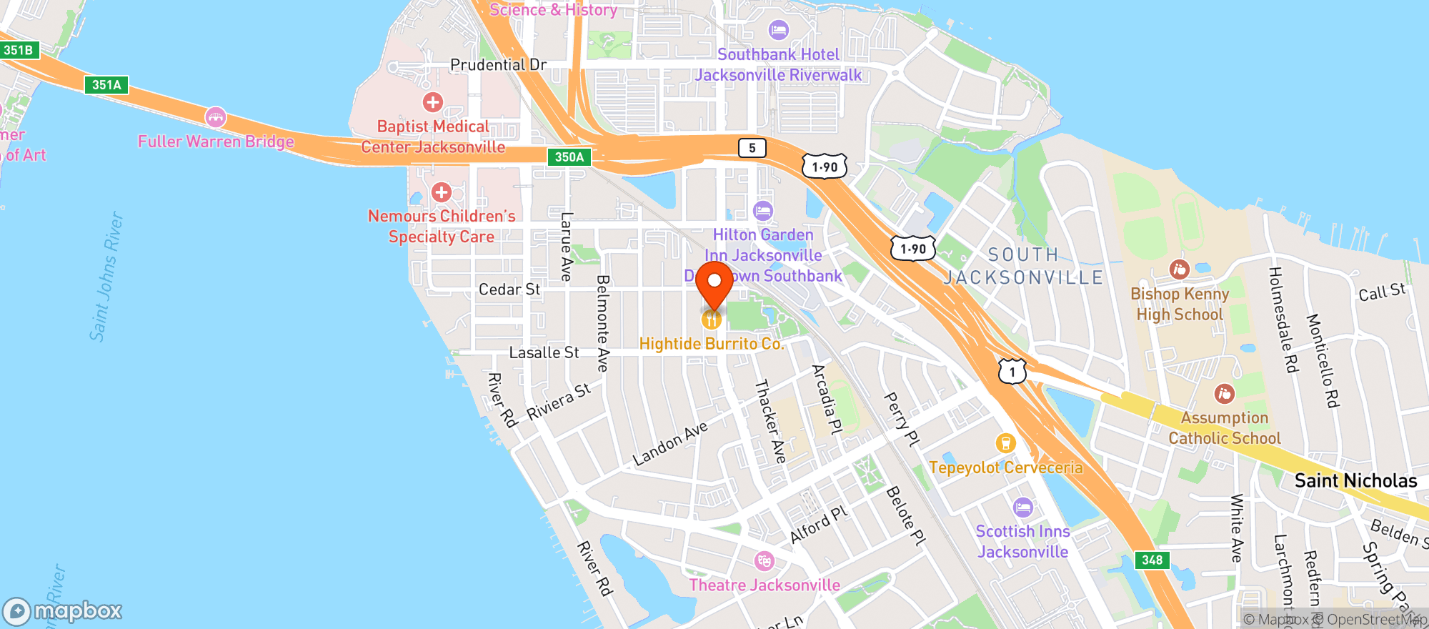 Map showing Jack Rabbits