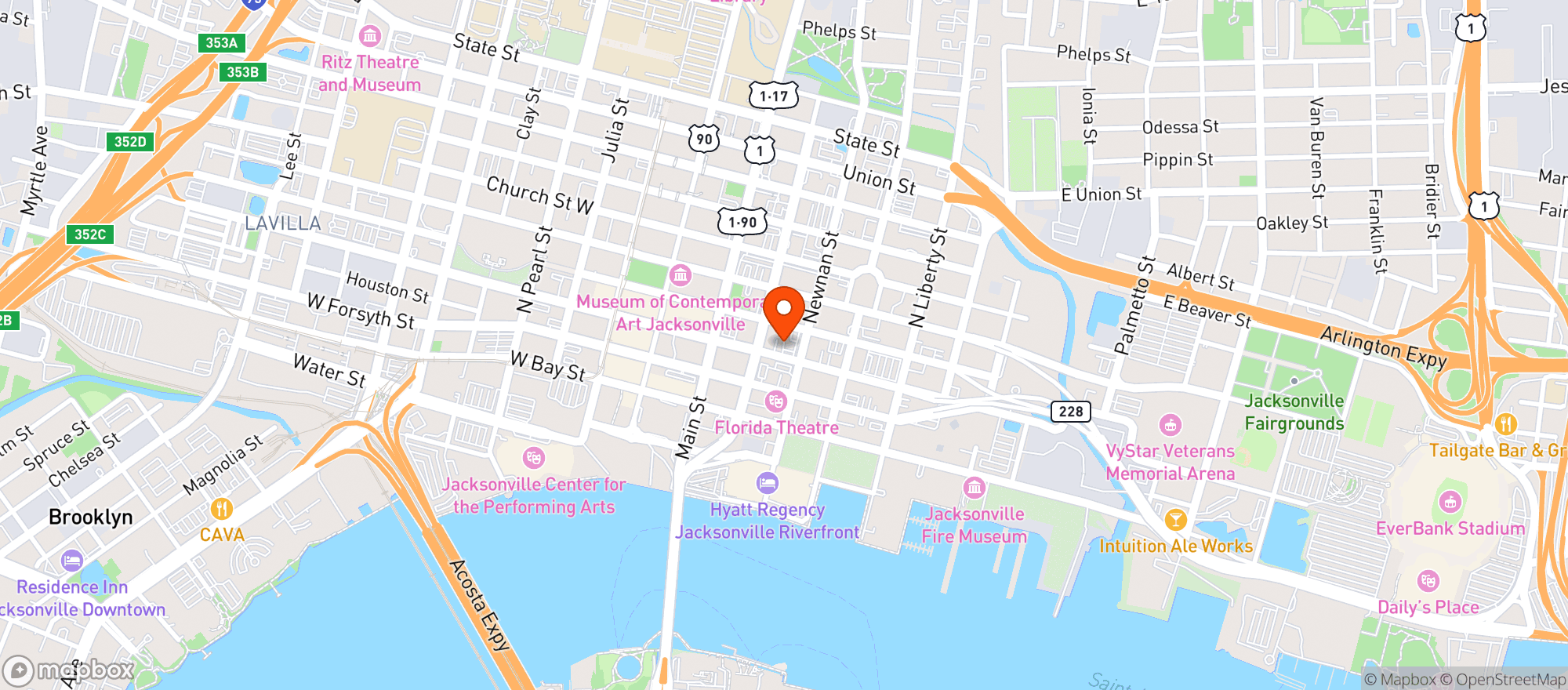 Map showing Spliff's Gastropub