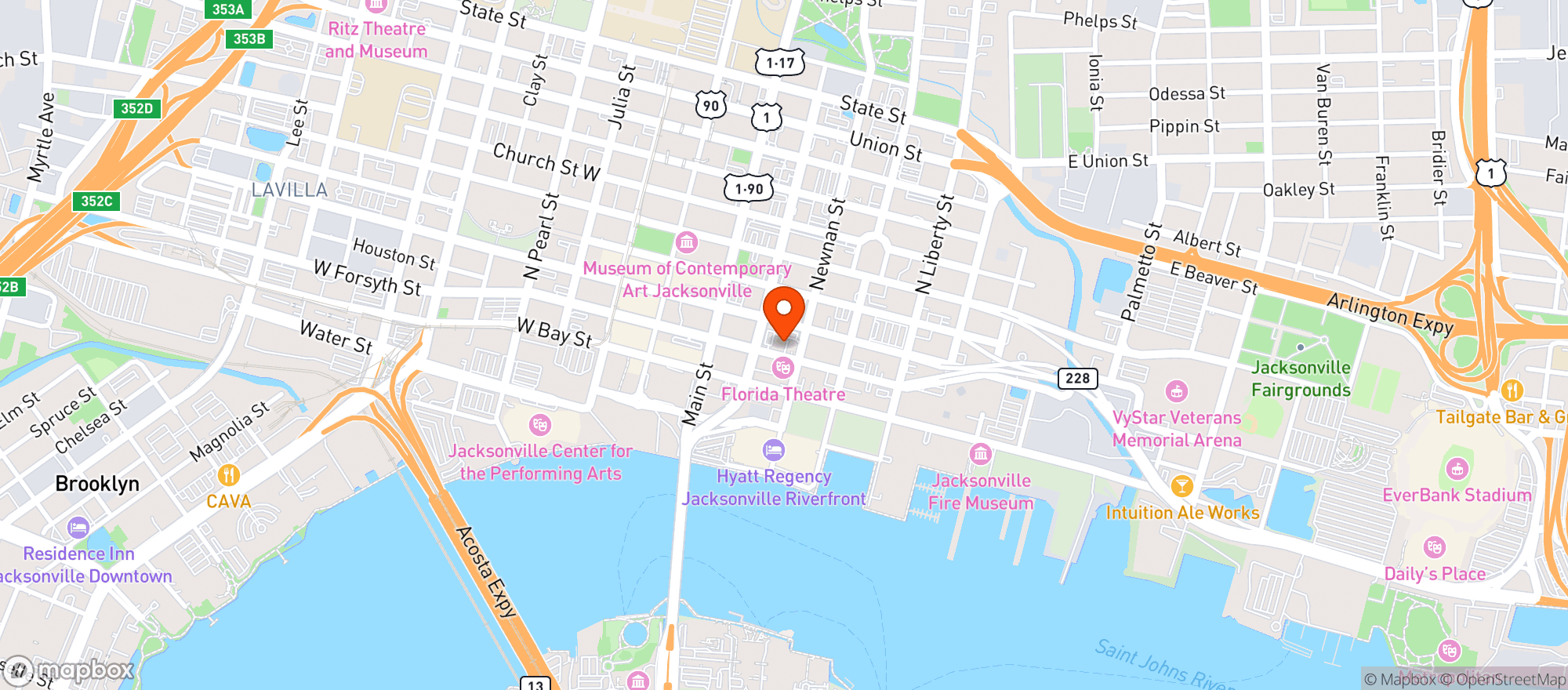 Map showing Dos Gatos