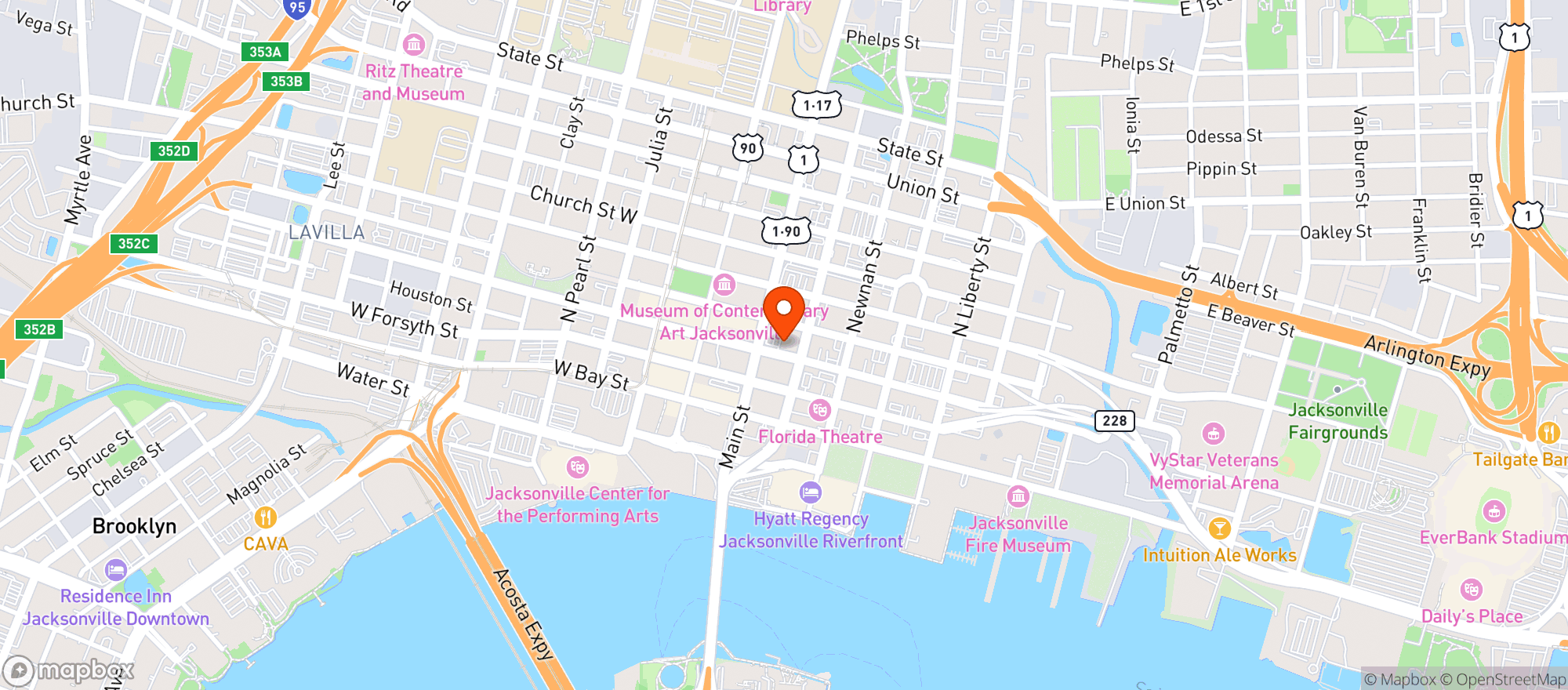 Map showing Dorothys Downtown #0700412647
