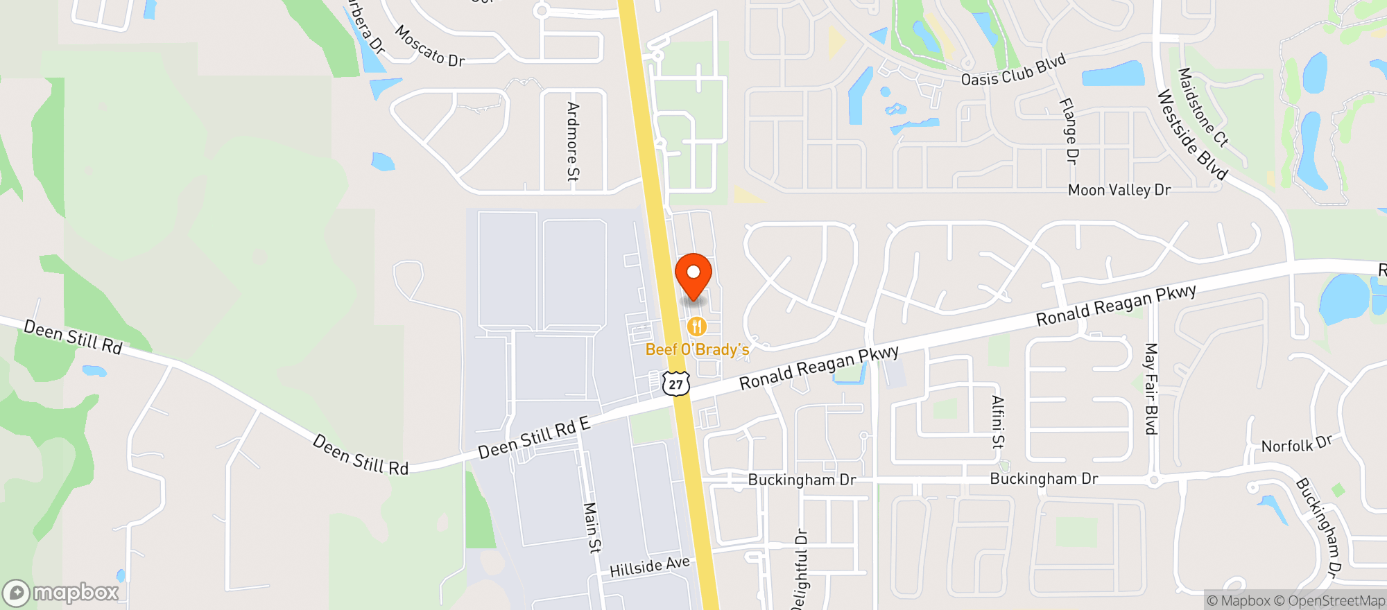 Map showing Ridgeview Liquor