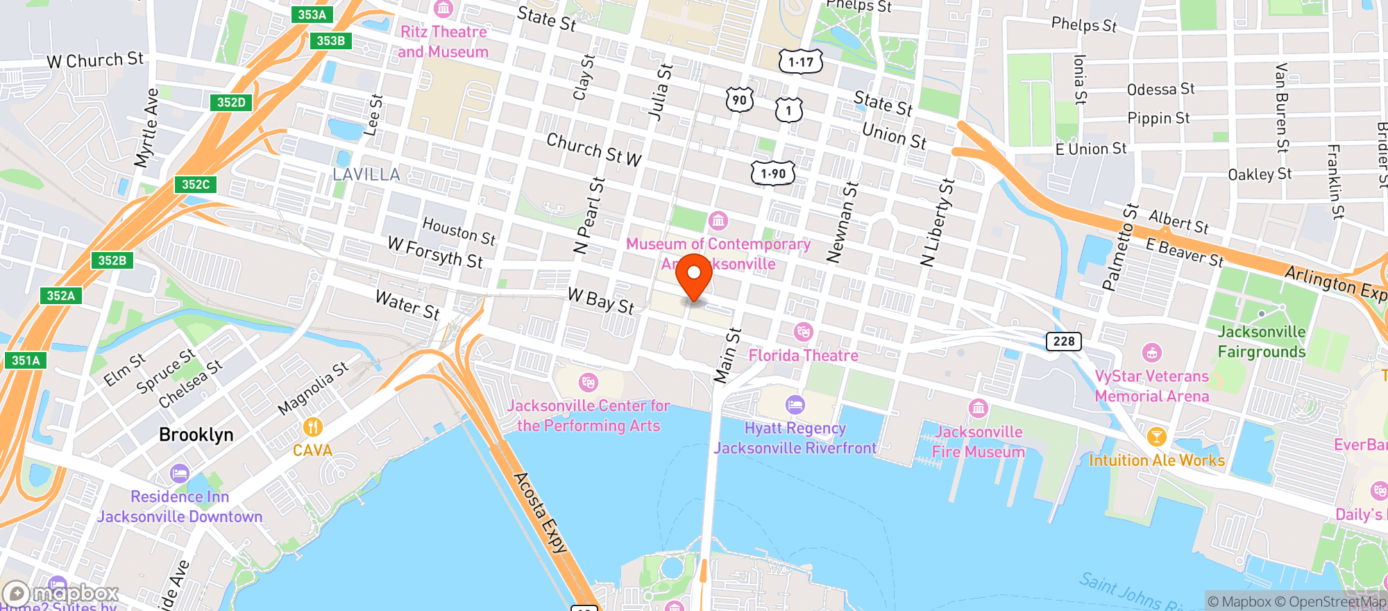 Map showing Pour Taproom