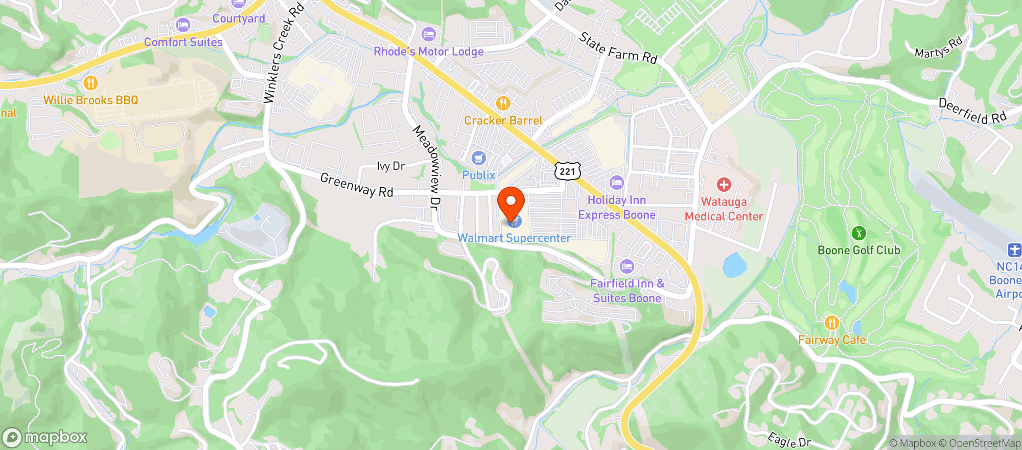 Map showing Walmart Supercenter