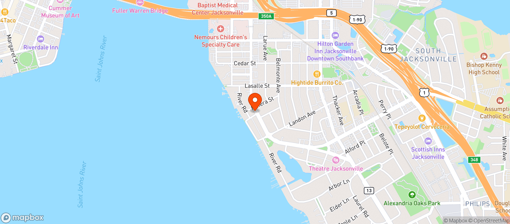 Map showing European Street Cafe