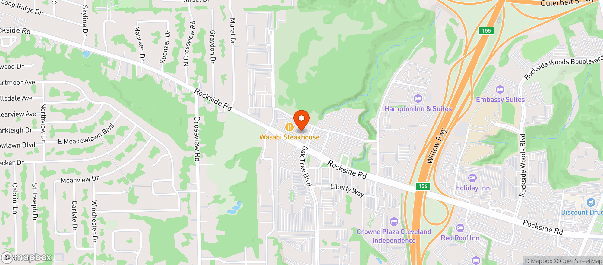 Map showing Applebees Neighborhood Grill & Bar