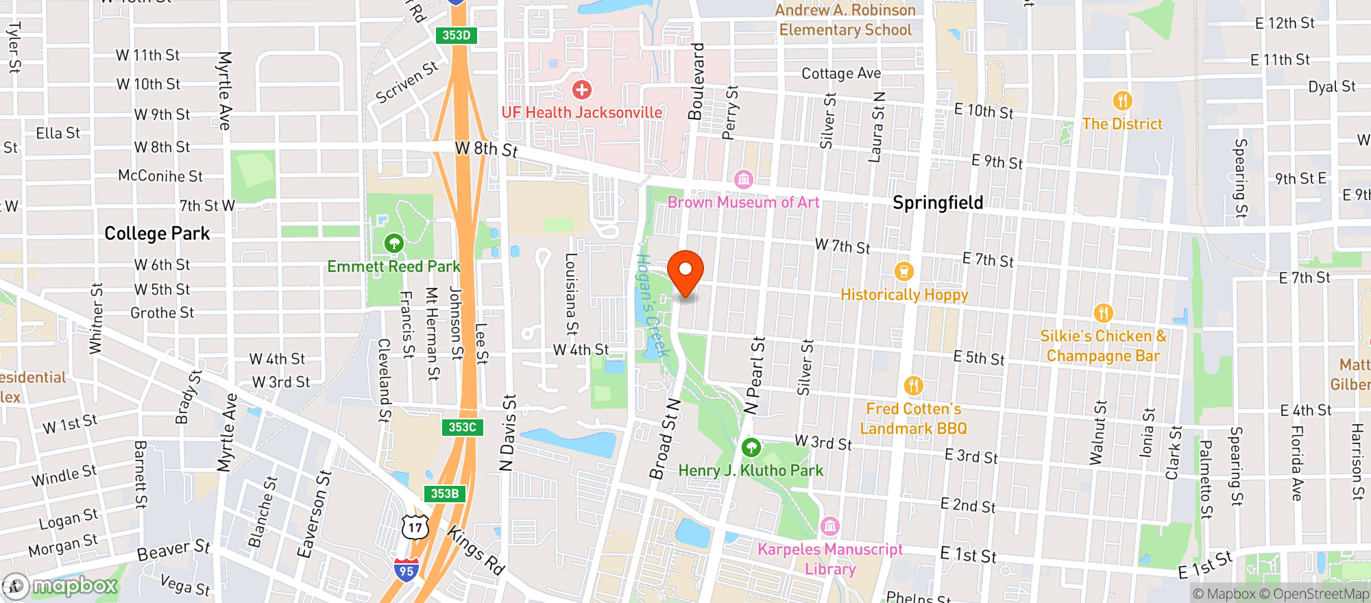 Map showing Warren W. Schell Jr Park