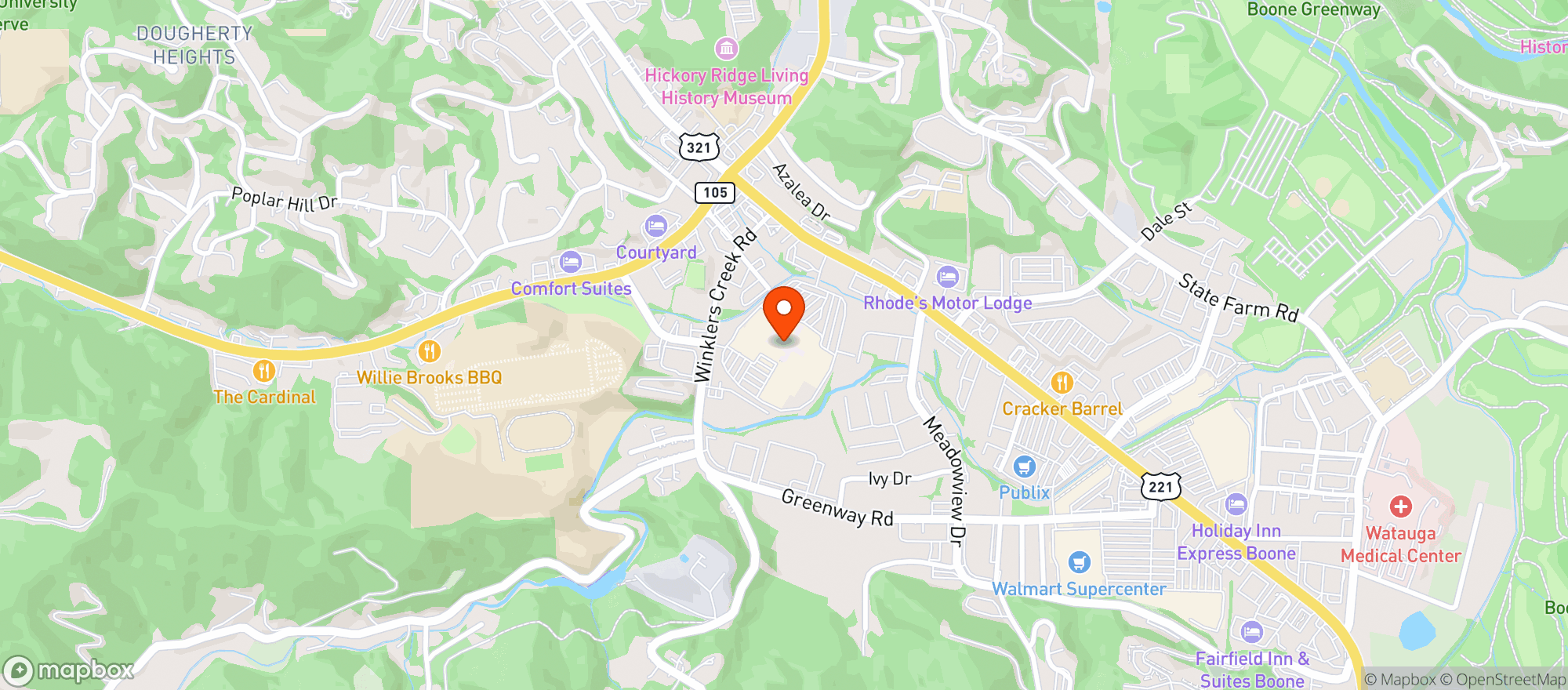 Map showing Gnc