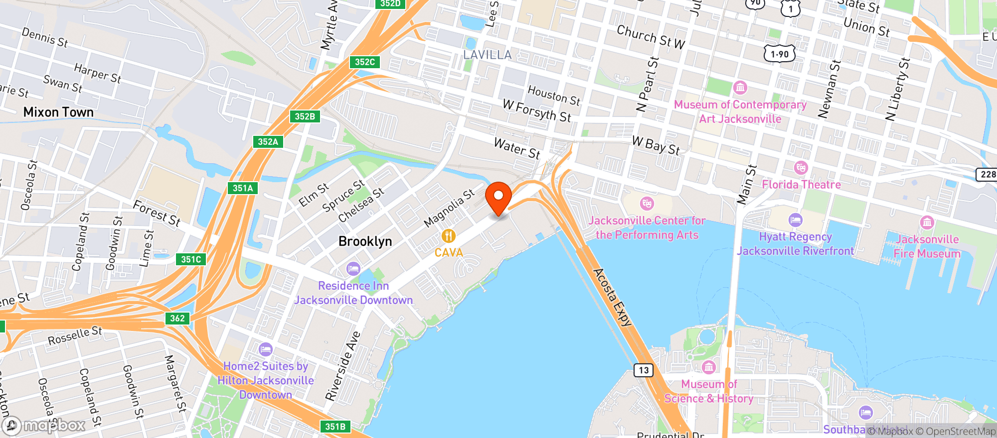 Map showing Whole Foods Market