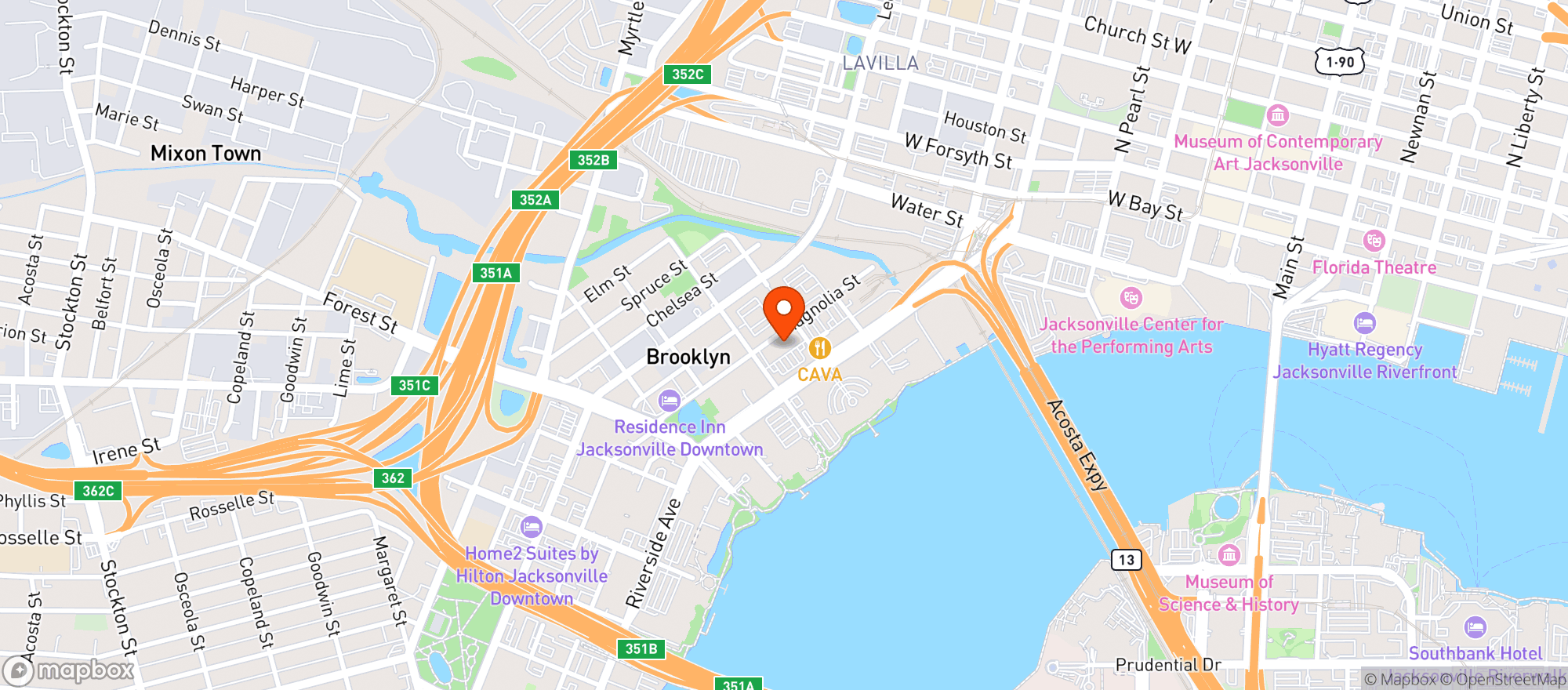 Map showing The Fresh Market