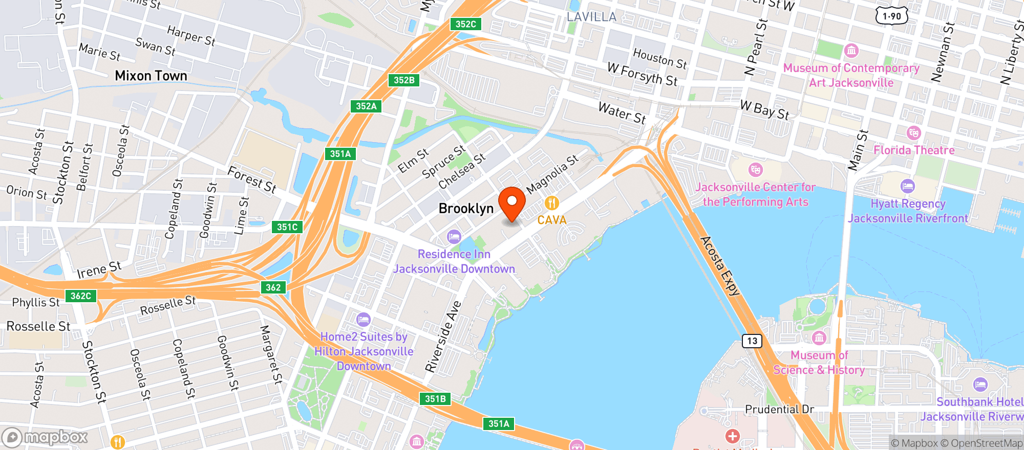 Map showing The Greenhouse