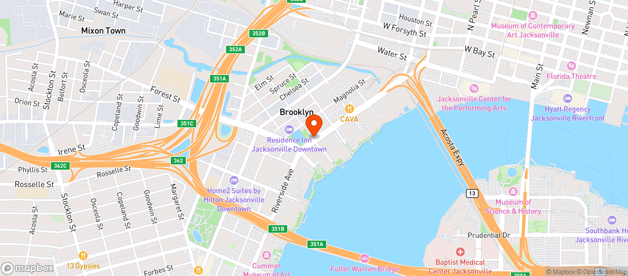 Map showing Anejo Cocina Mexicana