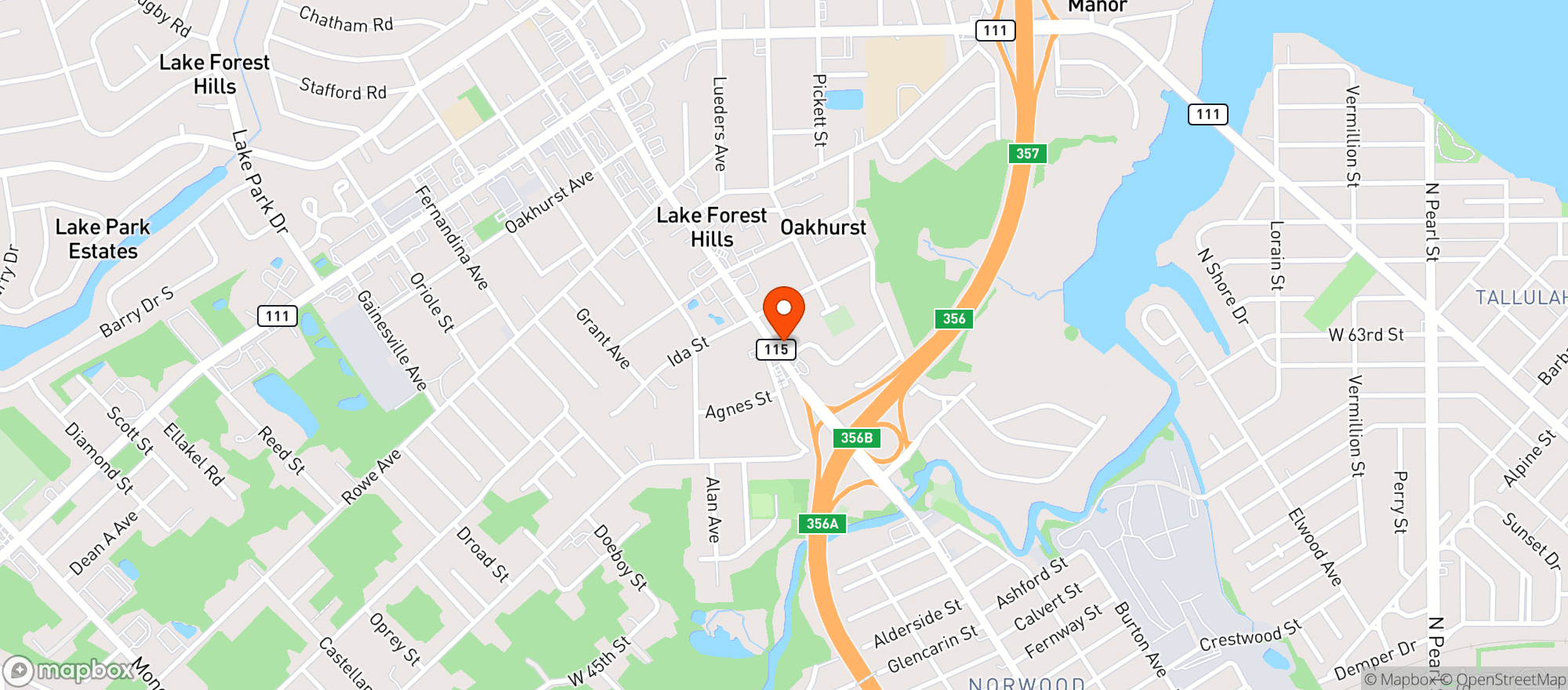 Map showing Shores Liquor