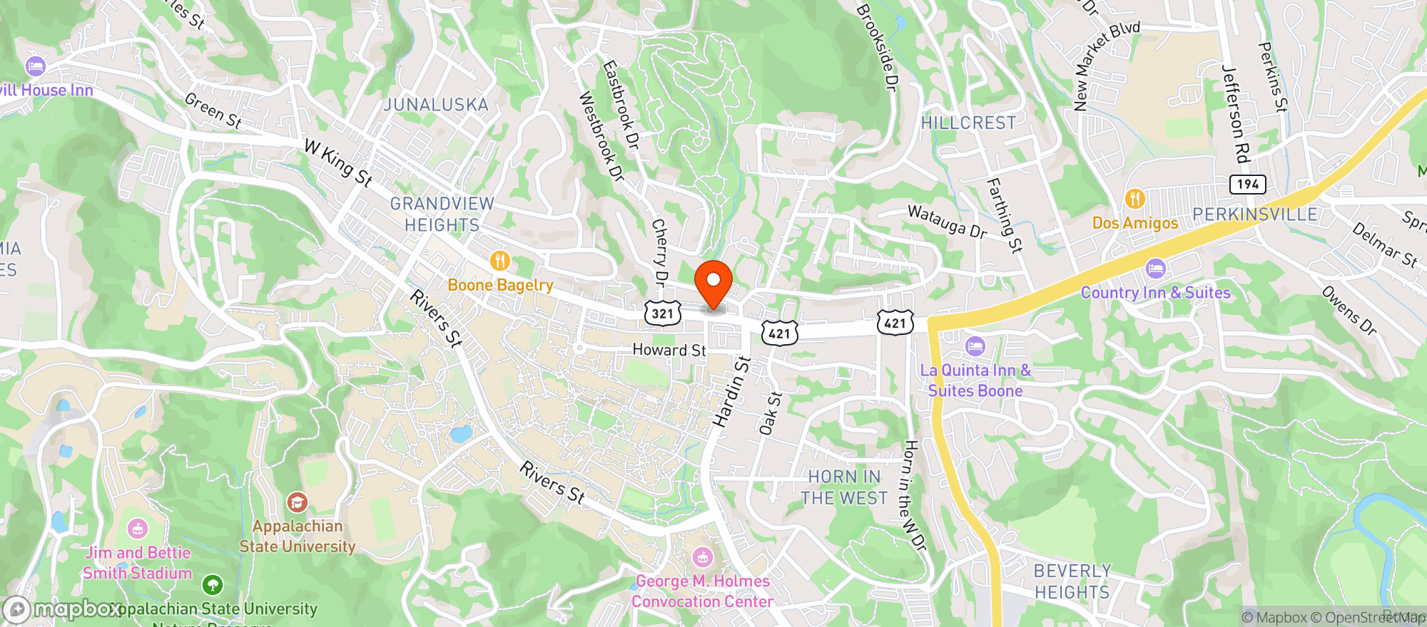 Map showing Earth Fare