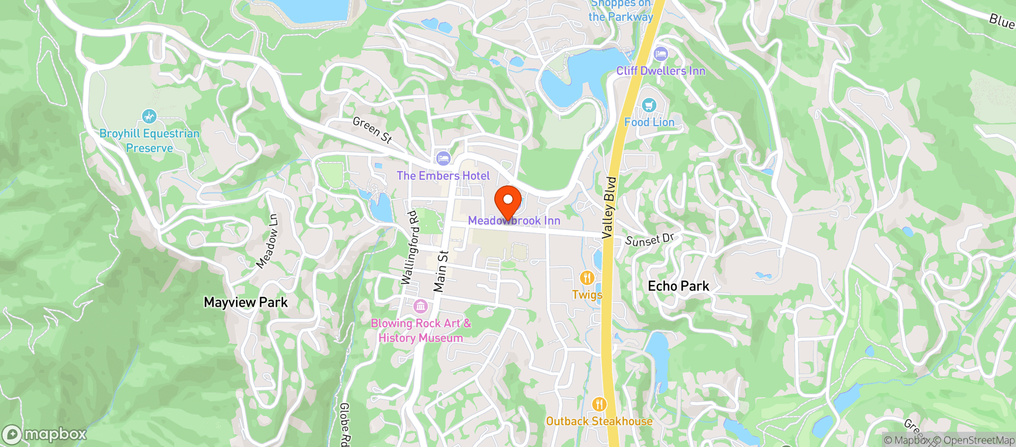 Map showing Hellbender Bed & Beverage