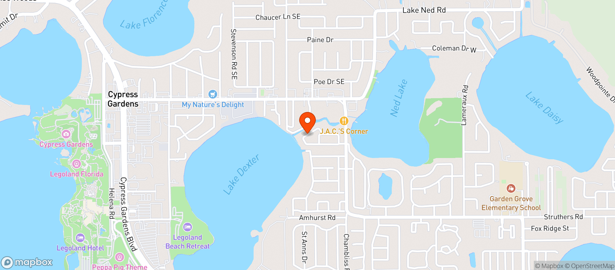 Map showing Cypress Liquor & Wine