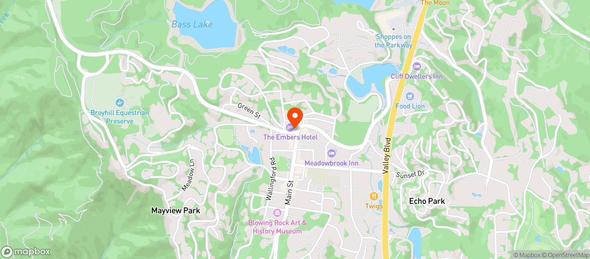 Map showing Speckled Trout Cafe