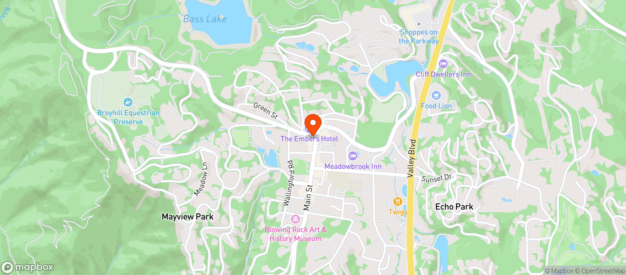 Map showing Mellow Mushroom #74