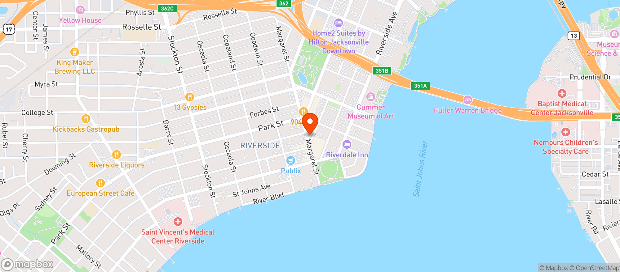 Map showing Bartaco