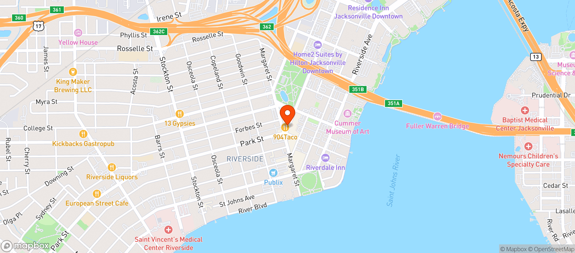 Map showing Wall St The