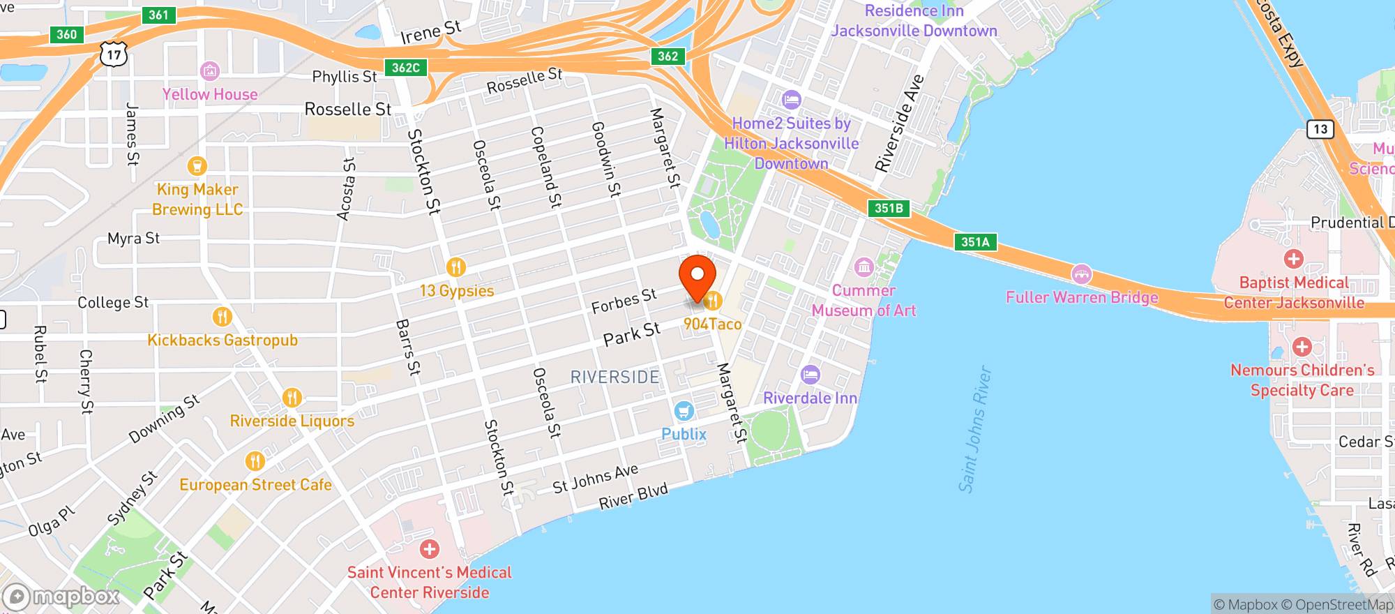 Map showing Grassroots Natural Market