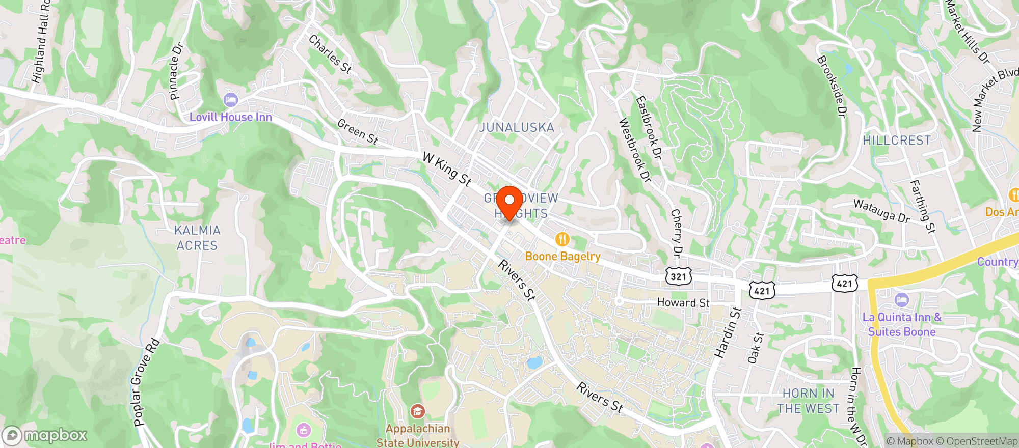 Map showing Black Cat Burrito