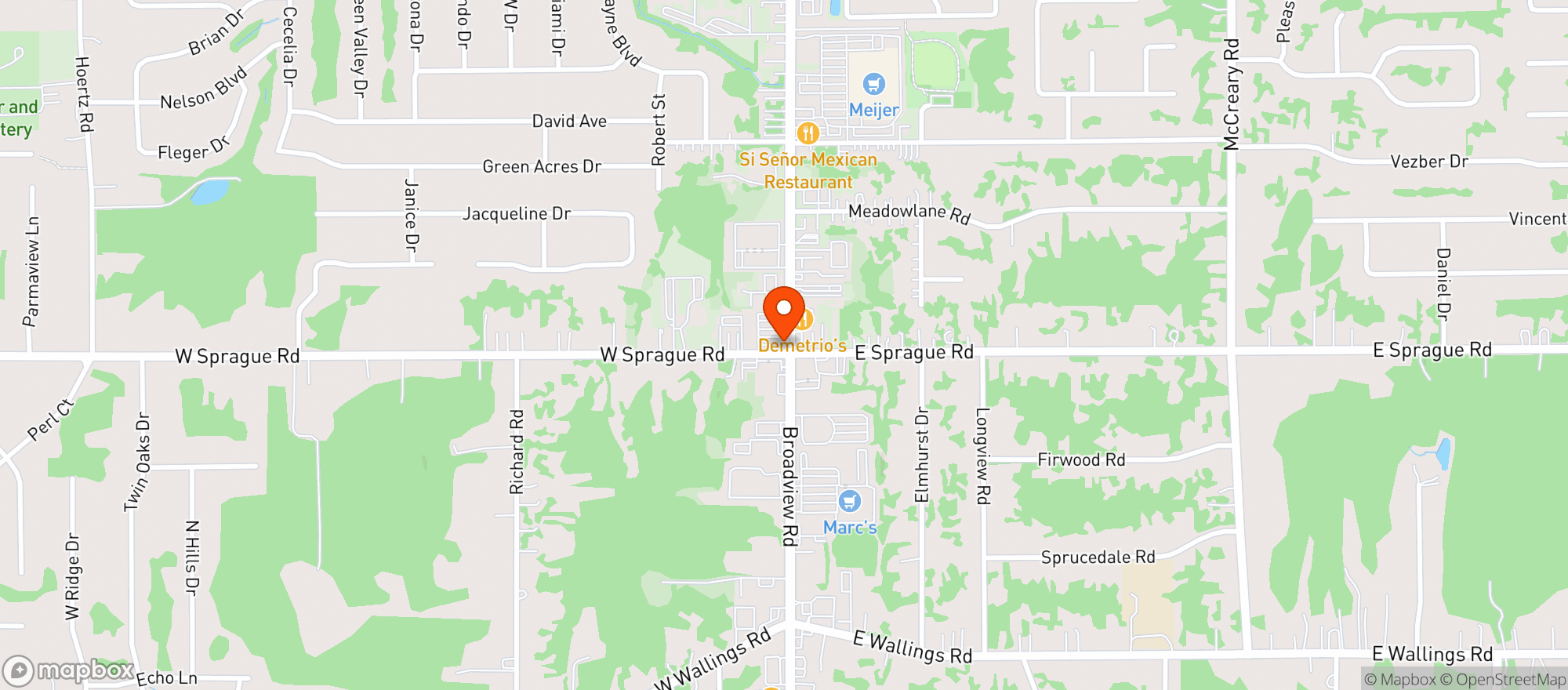 Map showing Mj Beverage And Deli