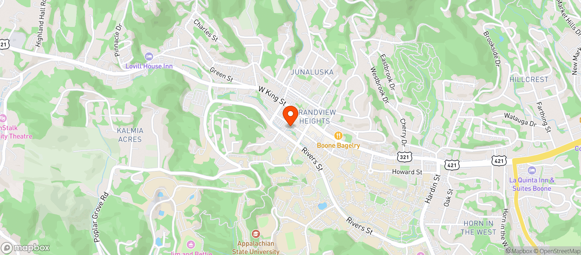 Map showing Wildwood Community Market