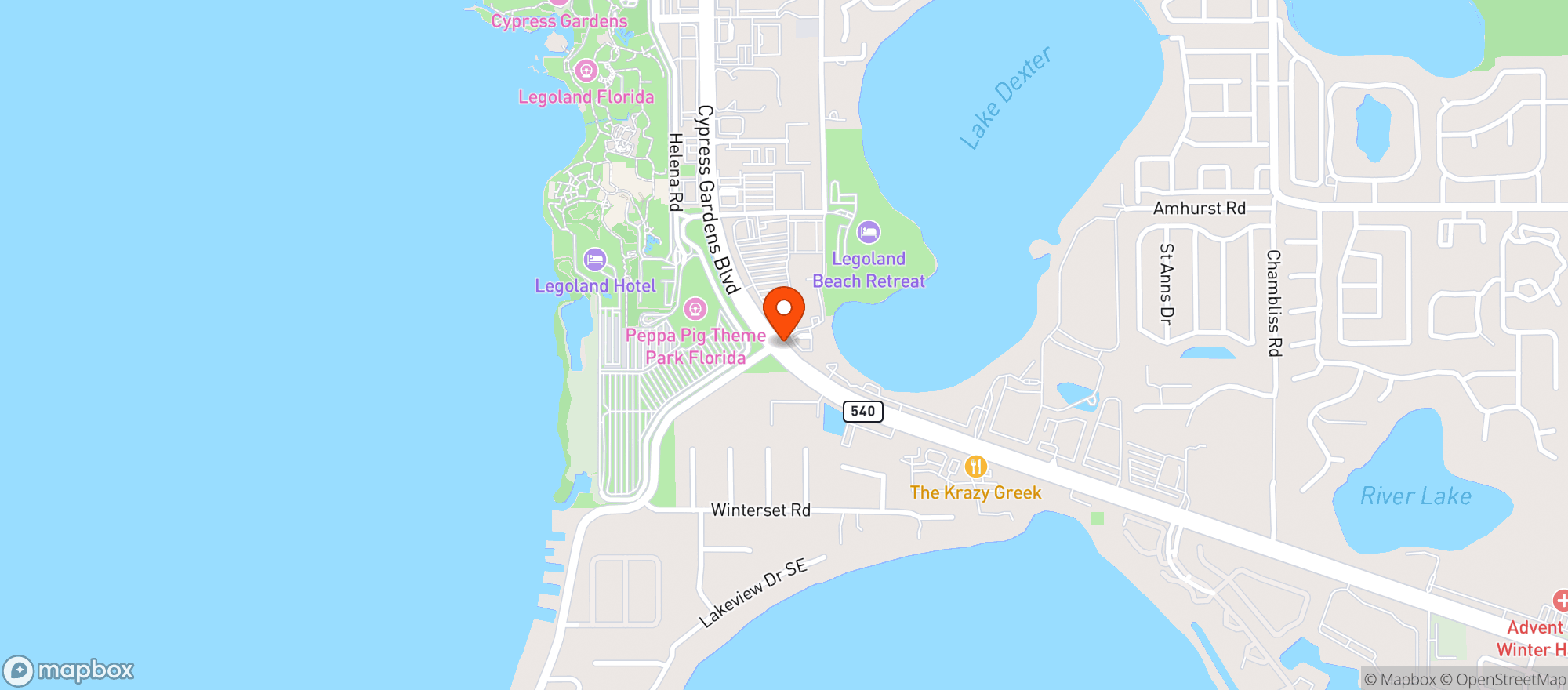 Map showing Publix Super Market