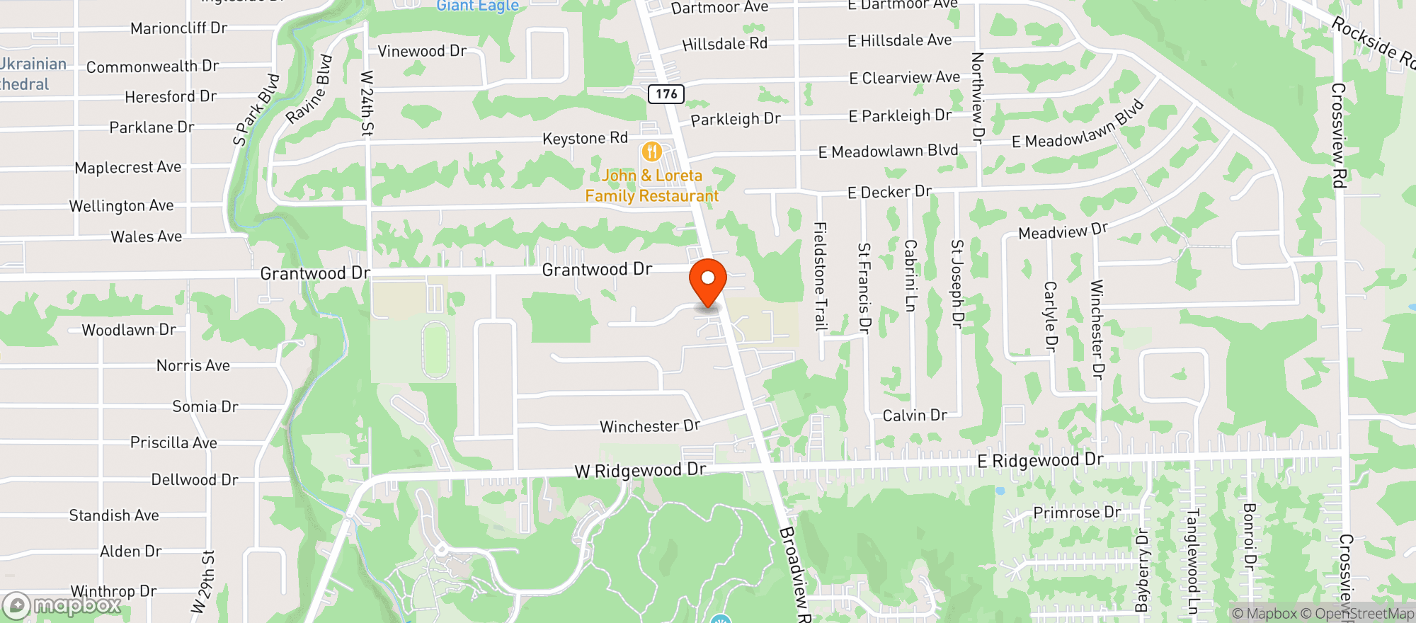 Map showing Gens 176 Bar & Grille