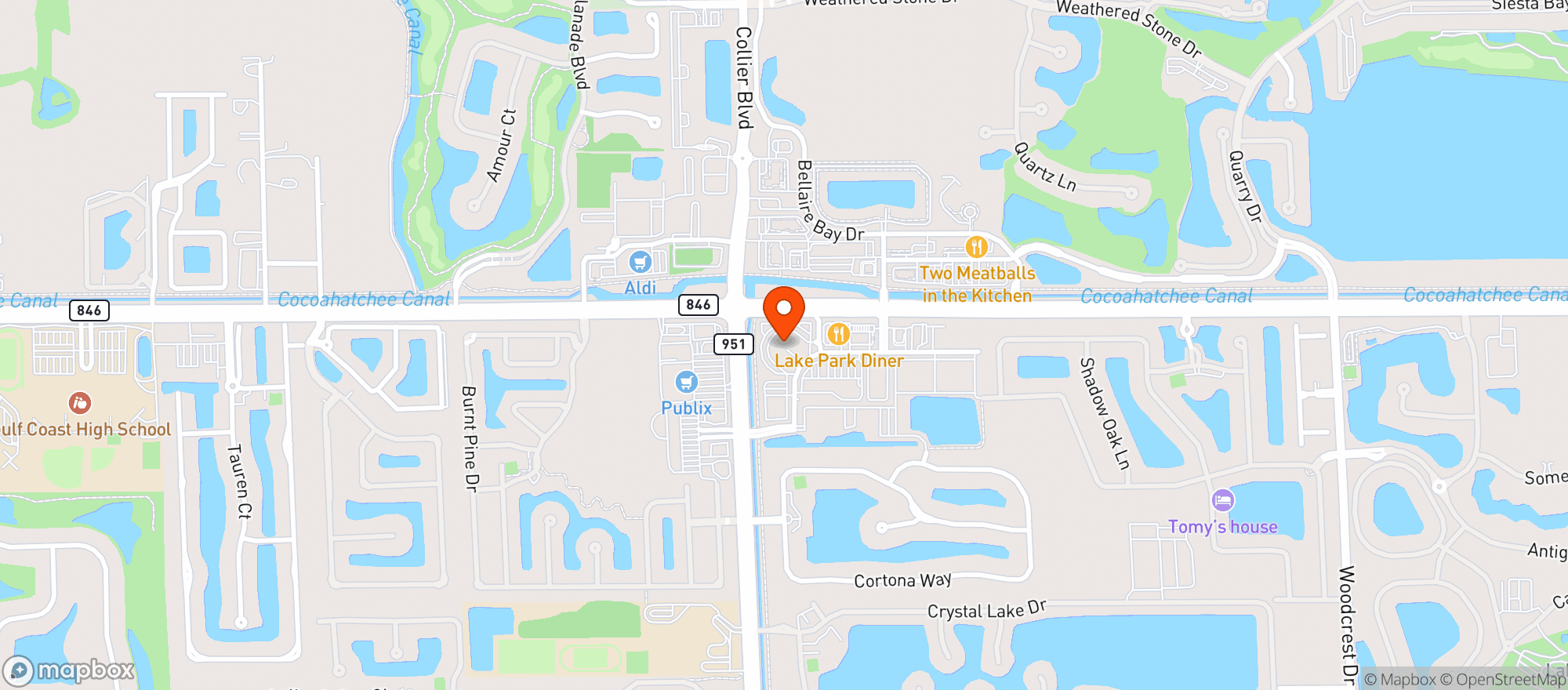 Map showing Tacos & Tequila Cantina