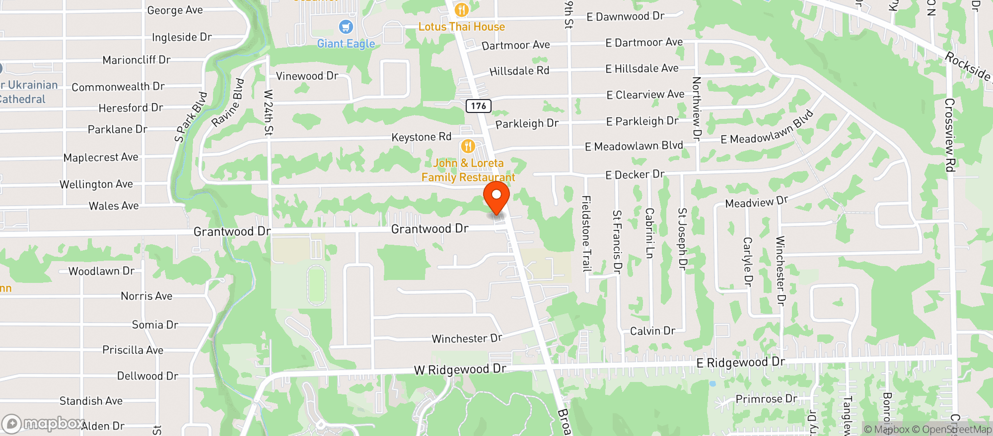 Map showing Sunoco