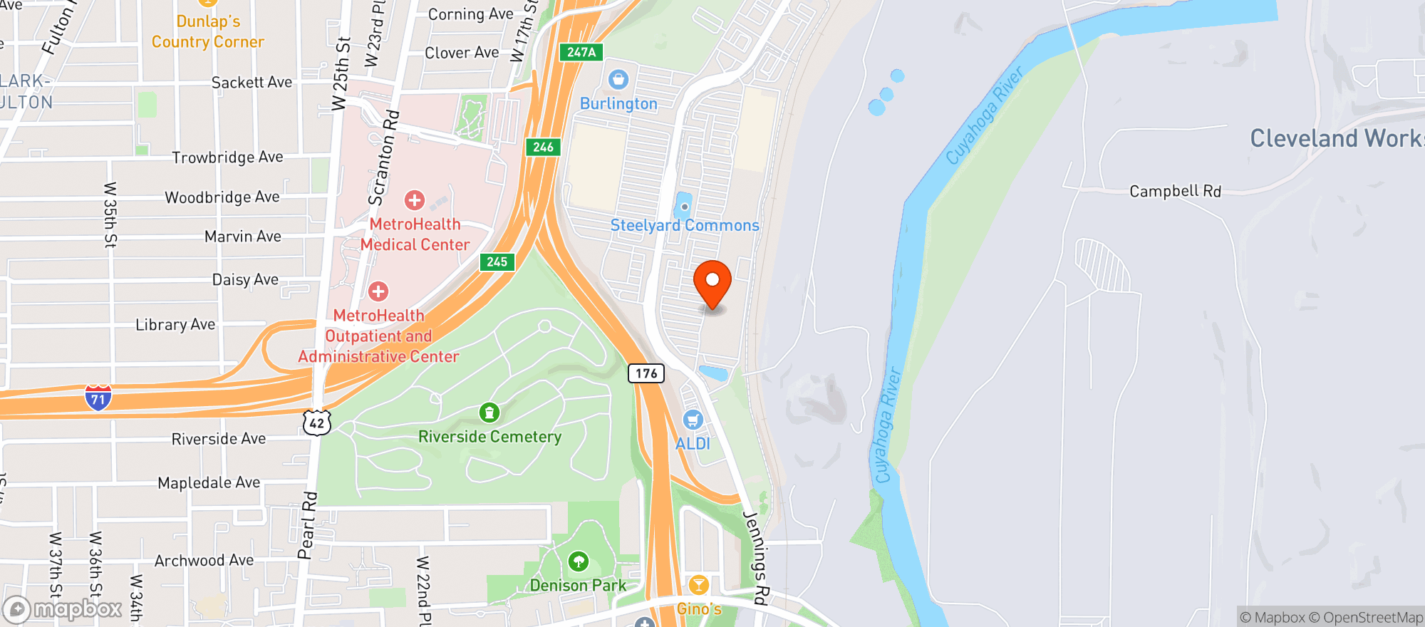Map showing Target