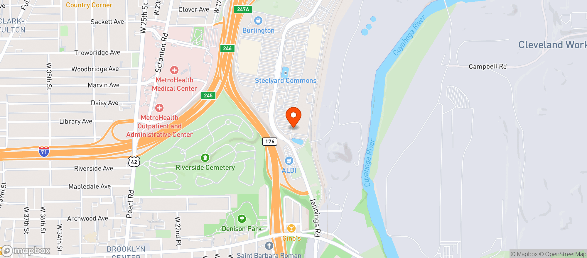 Map showing Gnc