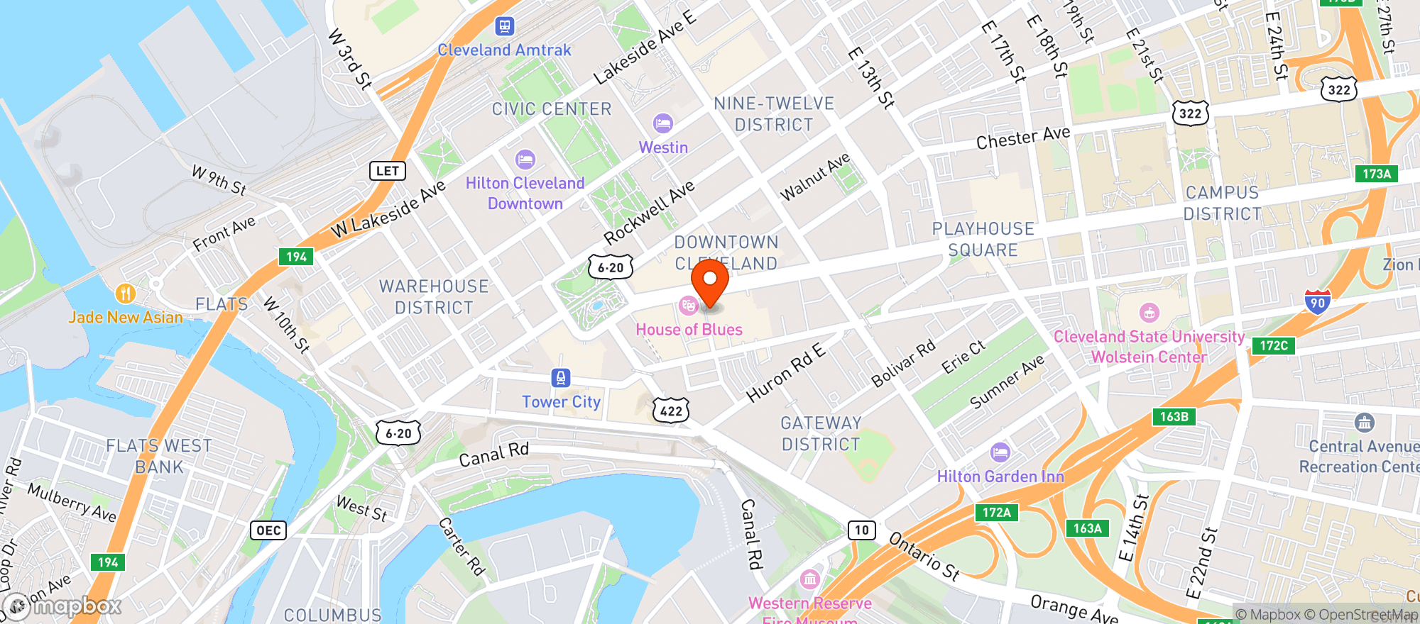 Map showing Pickwick & Frolic
