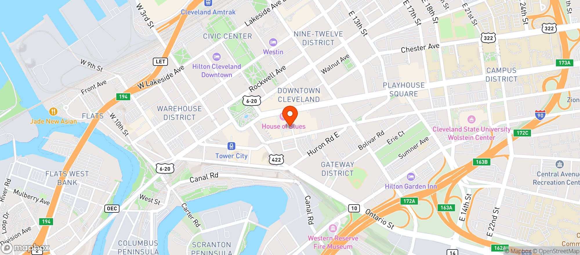 Map showing Cordelia