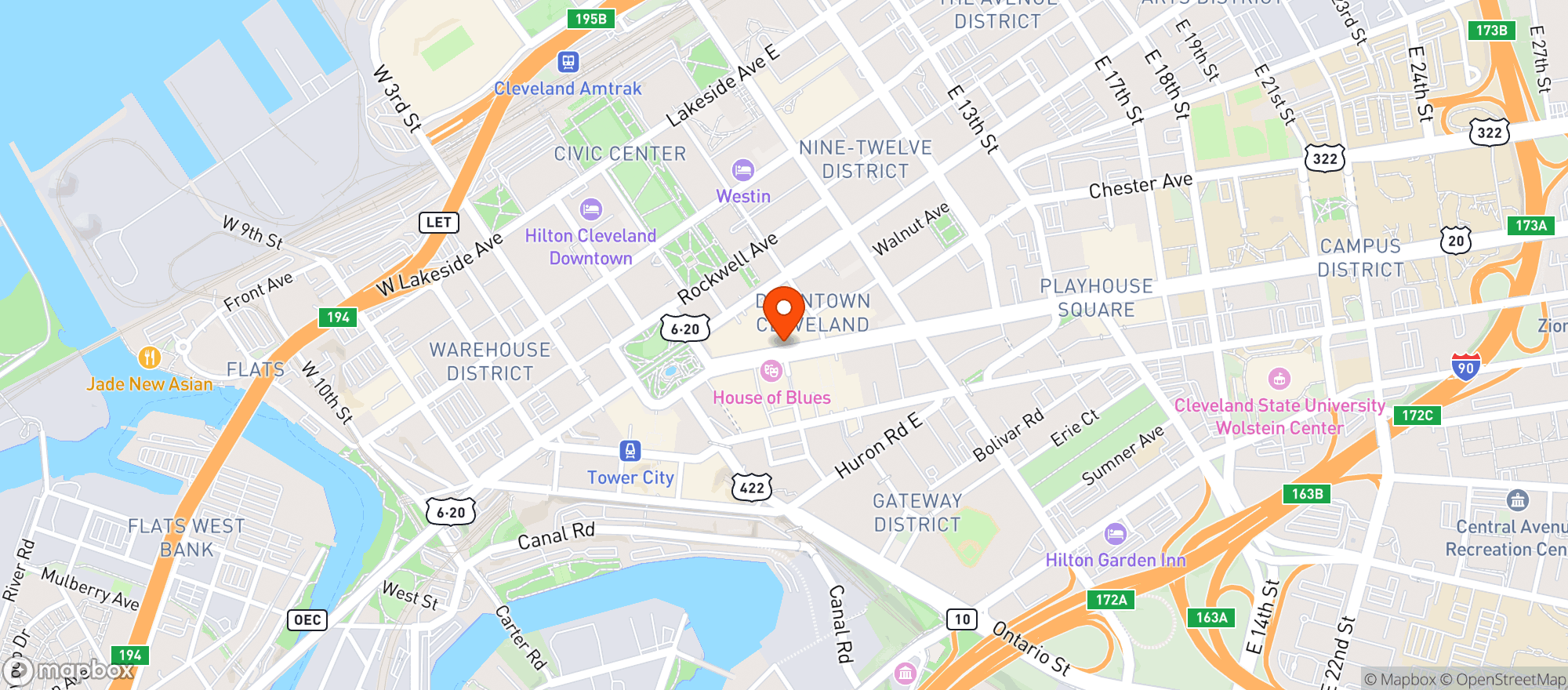 Map showing Pizza 216