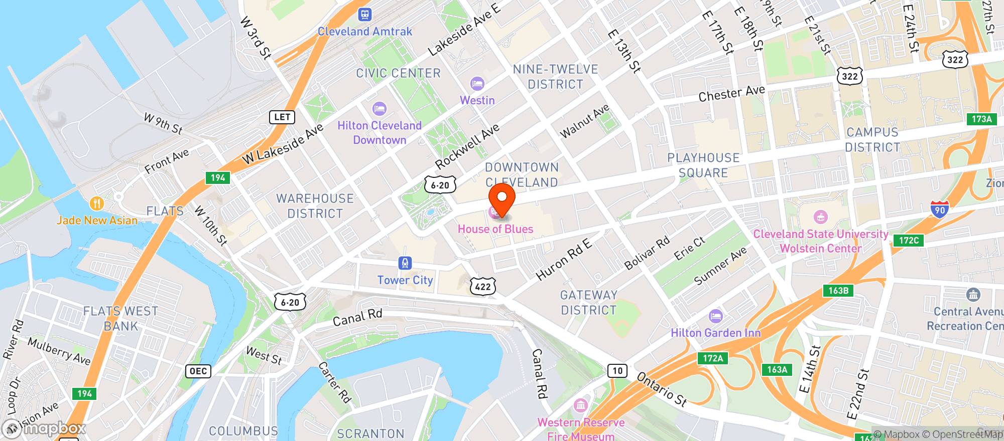 Map showing Jolenes Honky Tonk