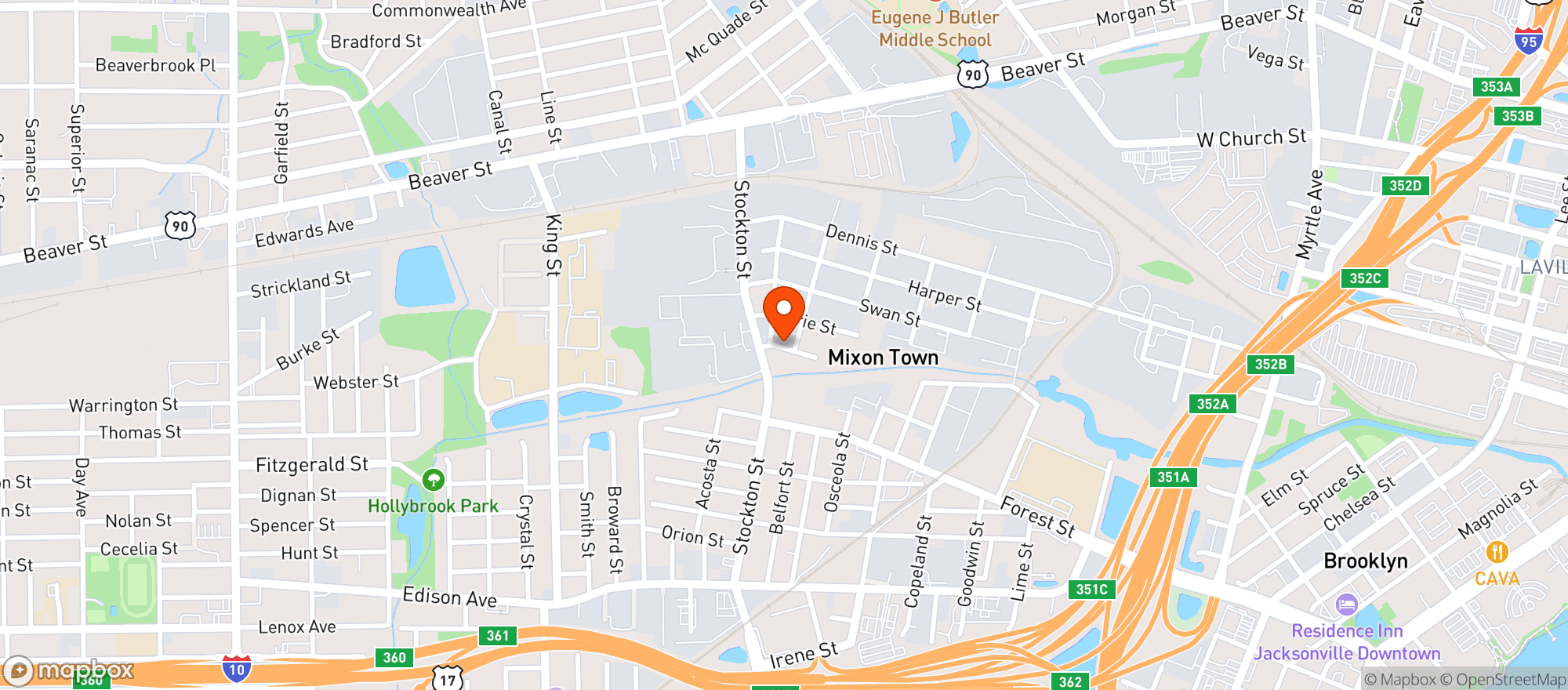 Map showing Liberty Marine Services
