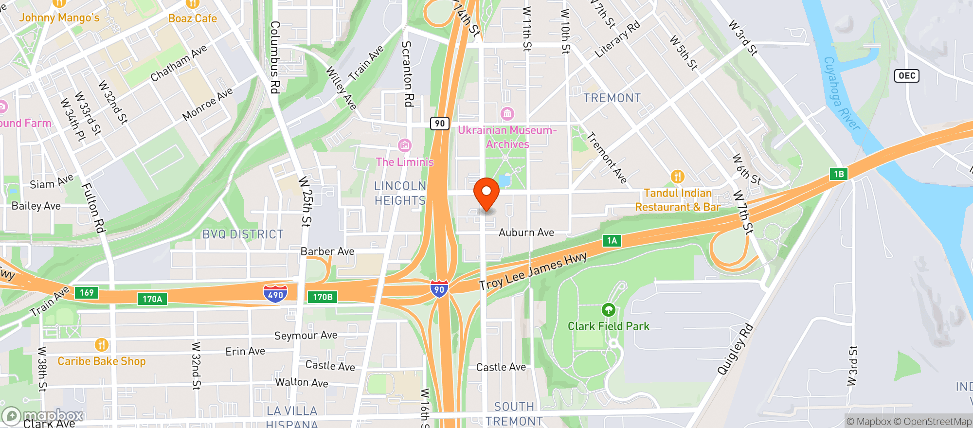 Map showing Tremont Foods