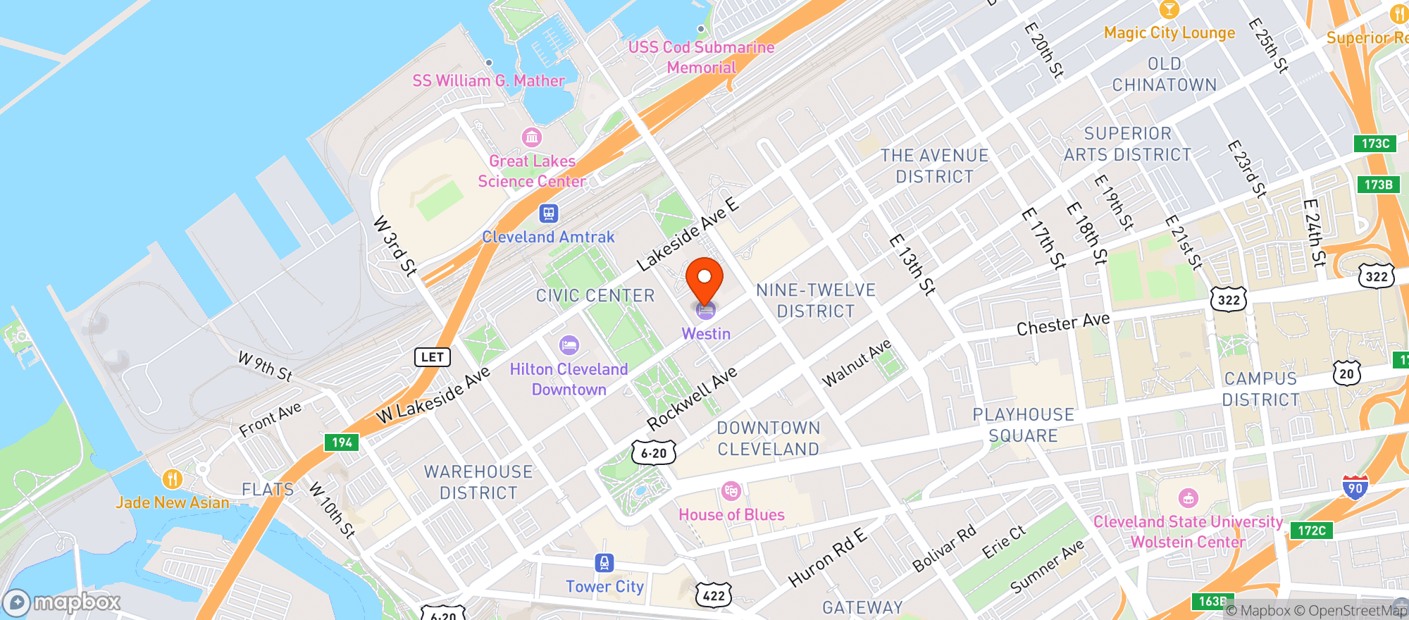 Map showing Westin Hotels & Resorts #468