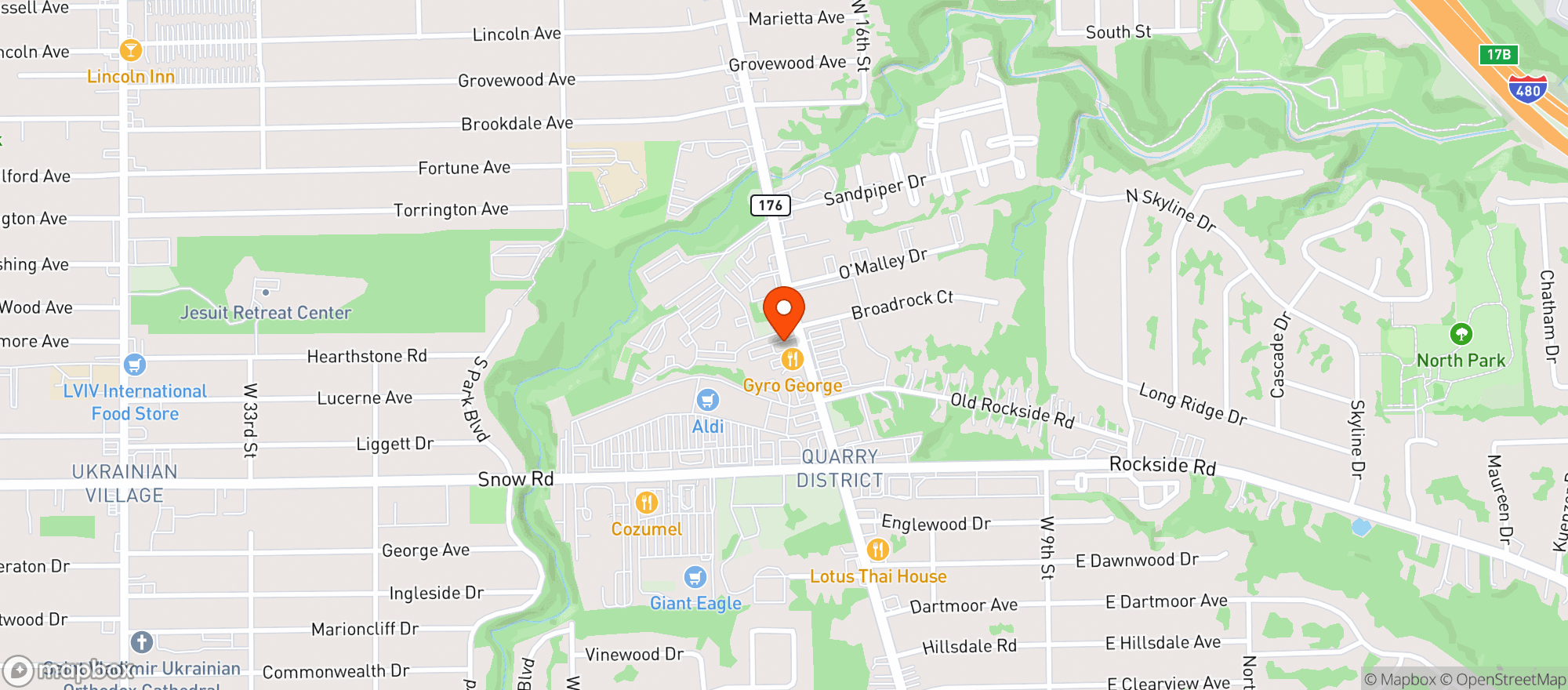 Map showing Parma Tavern