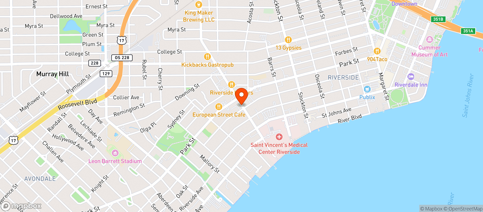 Map showing Lolas Burrito Joint