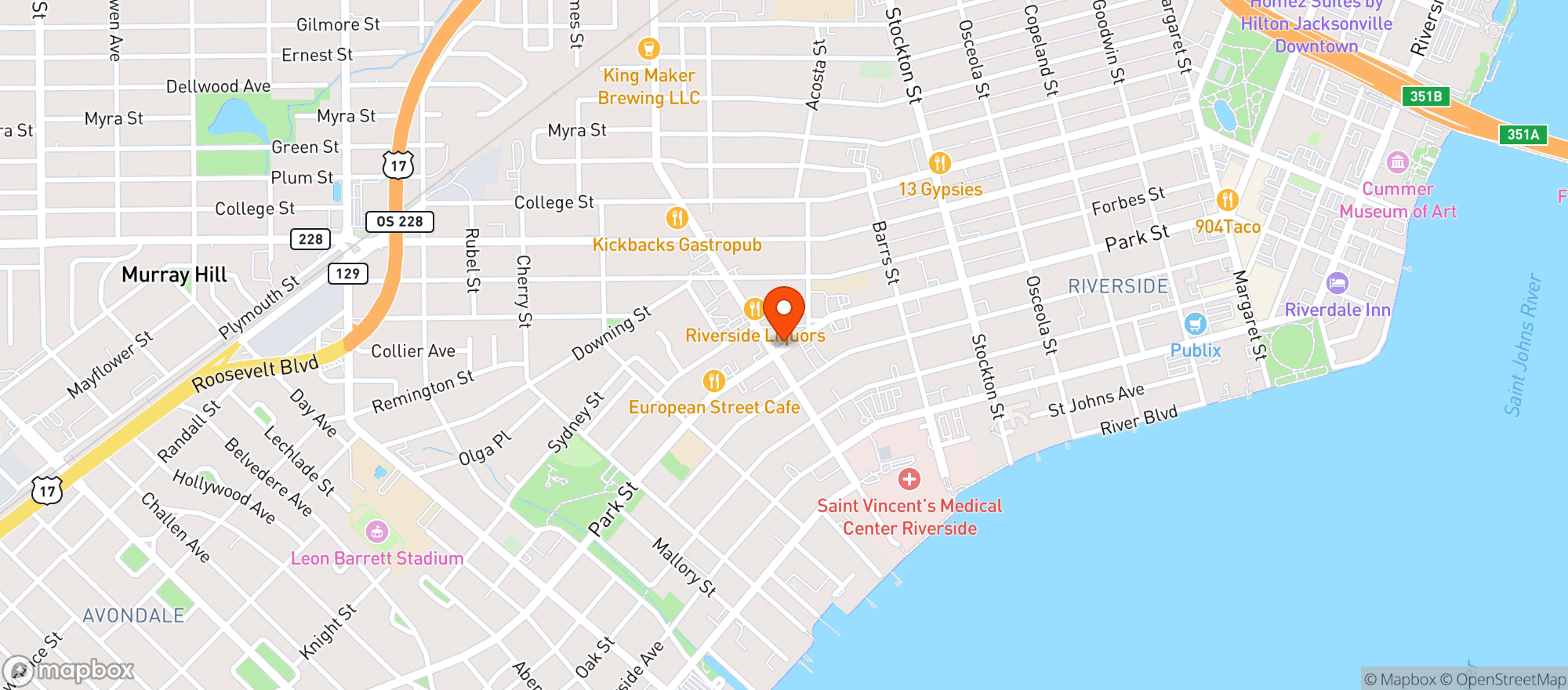 Map showing Don Eduardo Cocina Mexicana