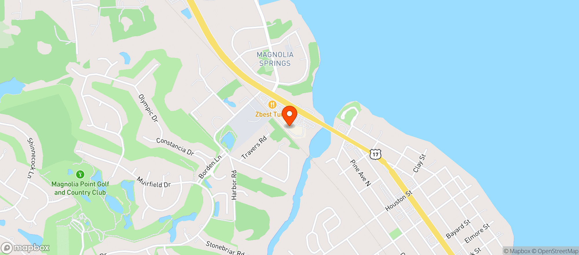 Map showing Green Cove Liquor