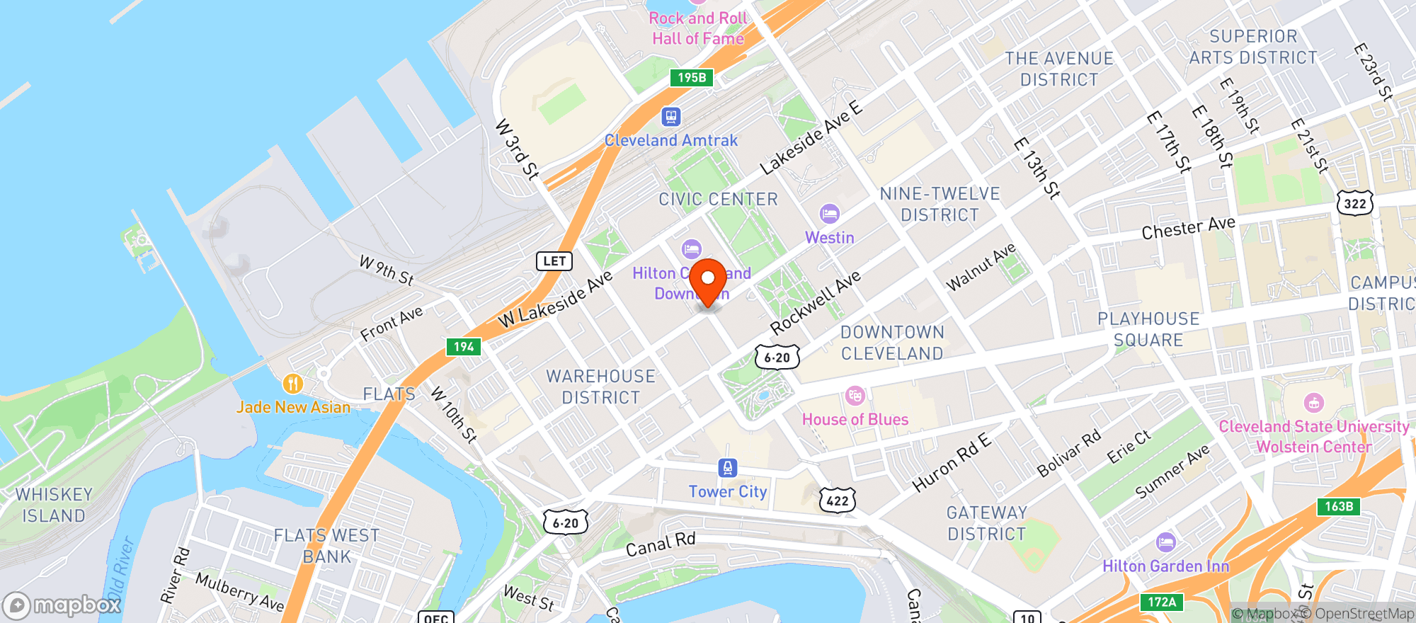 Map showing Great Lakes Museum Of Sci